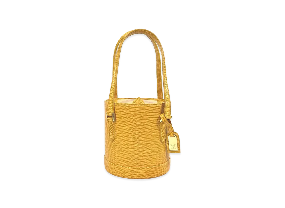 Louis Vuitton Elliot Lizard Handbag "Yellow"