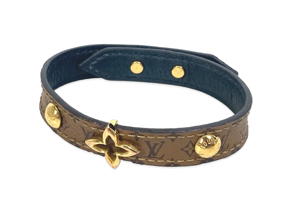 Louis Vuitton Bracelet Blooming Monogram Reverse "Brown/Gold"
