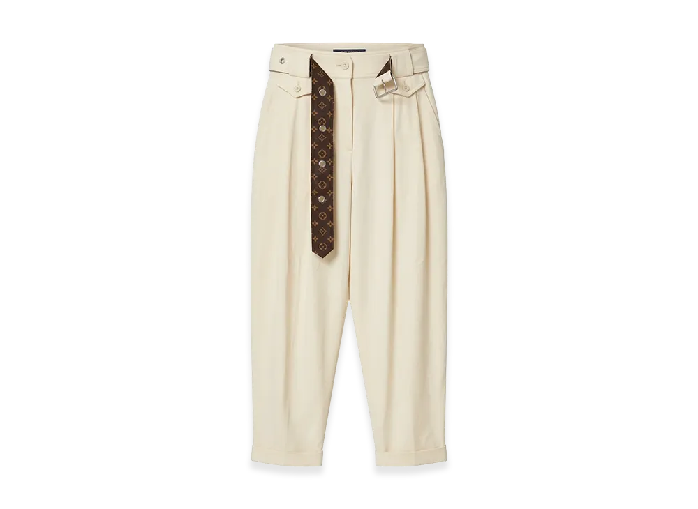 Louis Vuitton Monogram Belt Cotton Culottes "Beige"