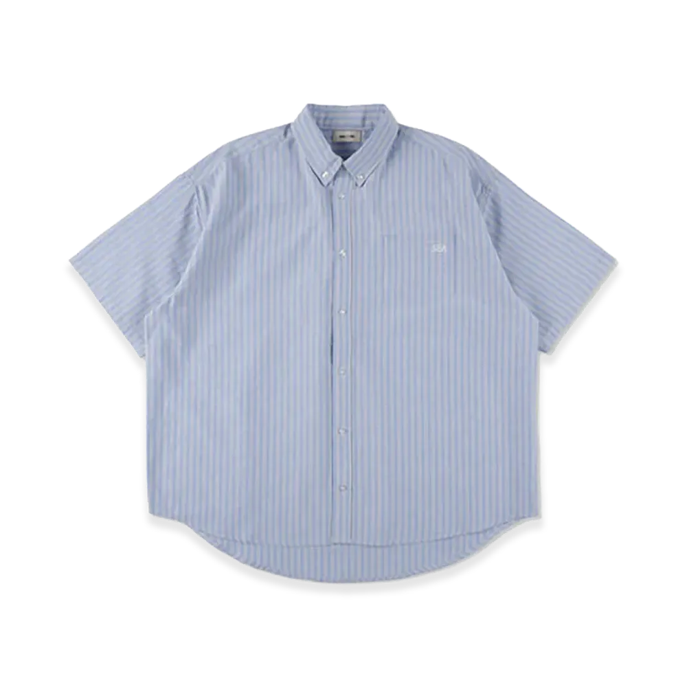 WIND AND SEA Oxford S/S Shirt "Blue Stripe"