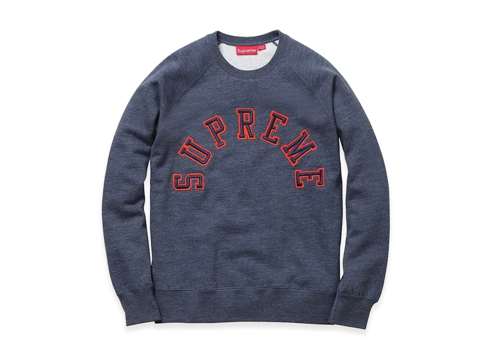 Supreme Felt Arc Logo Crewneck (12FW) "Navy"