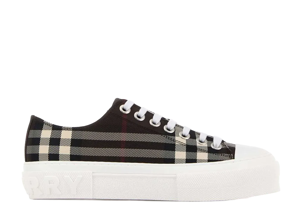 Burberry Women's Embroidered Cavas Sneakers "Bordeaux"