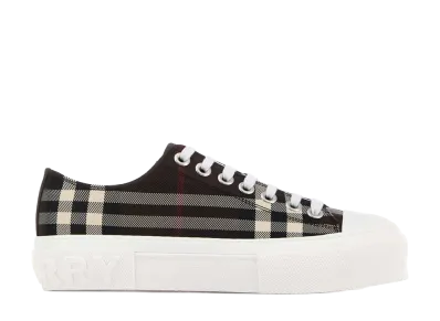 Burberry Women's Embroidered Cavas Sneakers "Bordeaux"