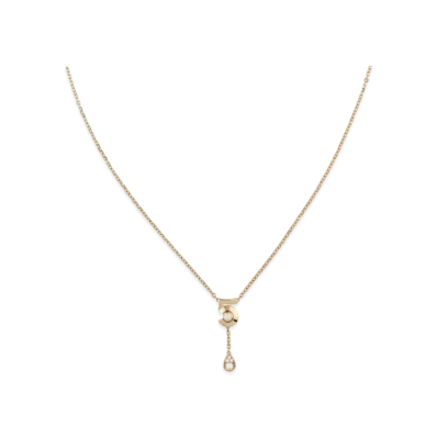 CHANEL Extrait De N°5 Necklace 18K Diamonds "Beige Gold"