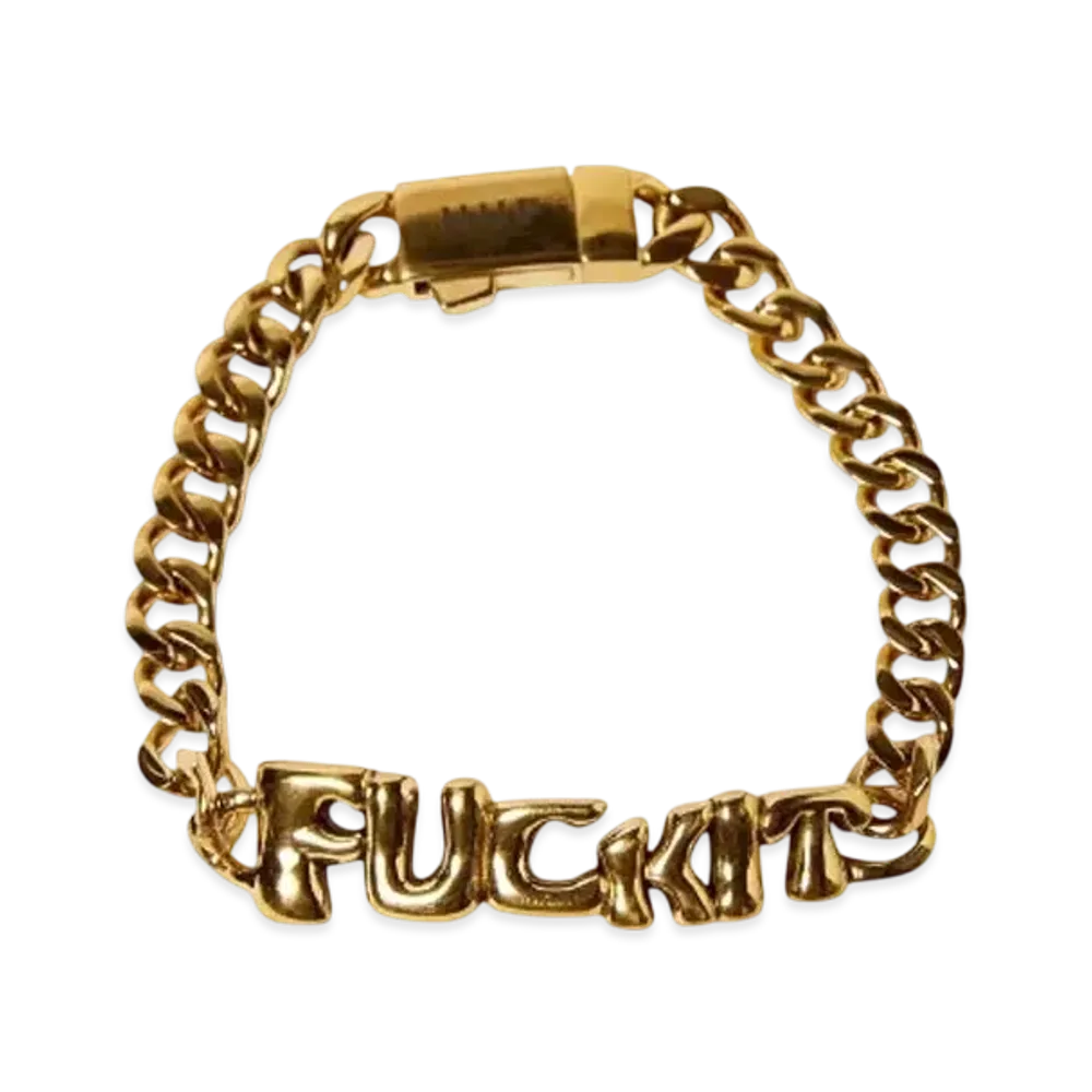HUF Fuck It Warped ID Bracelet "Gold"