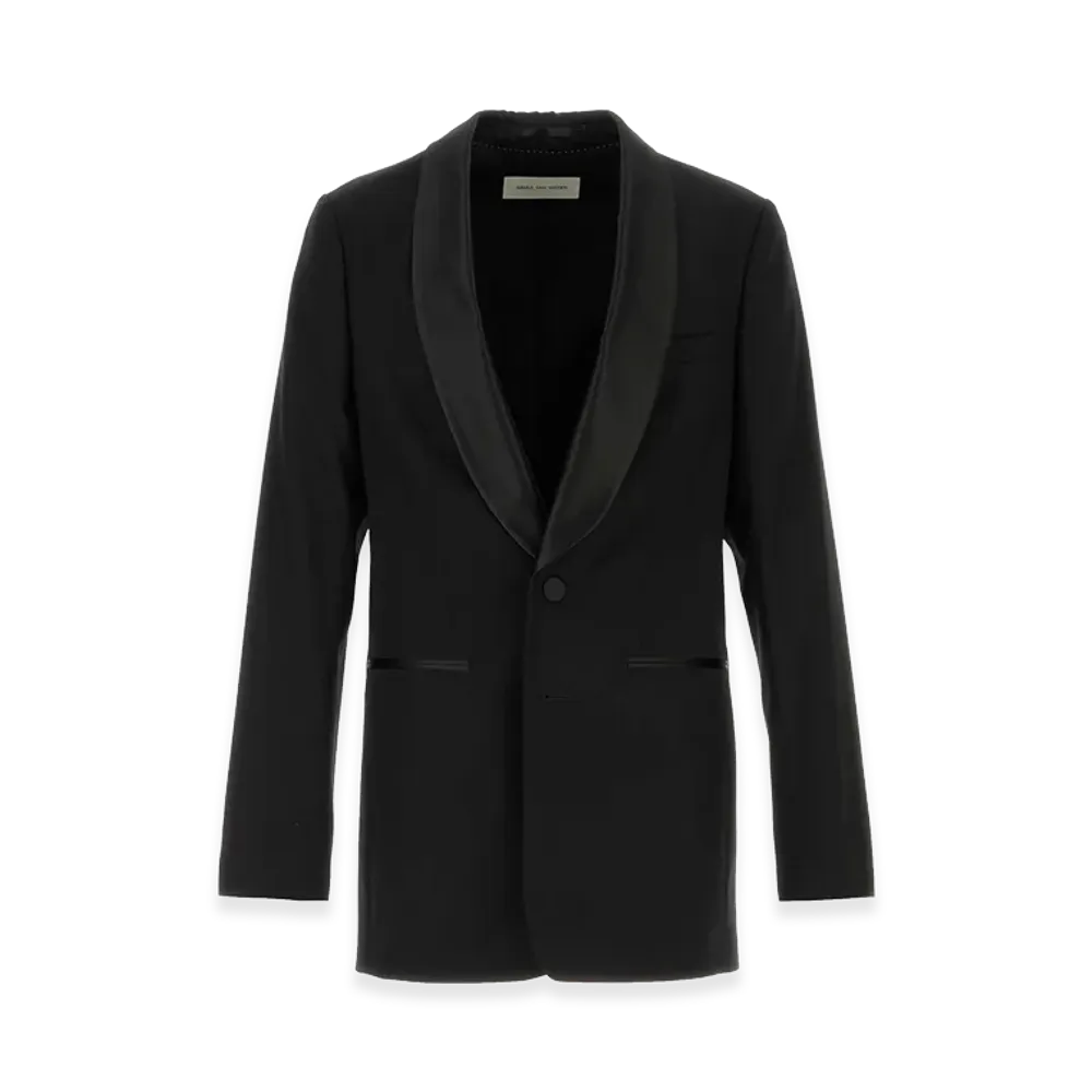 DRIES VAN NOTEN Wool Blend Bartux Blazer "Black"