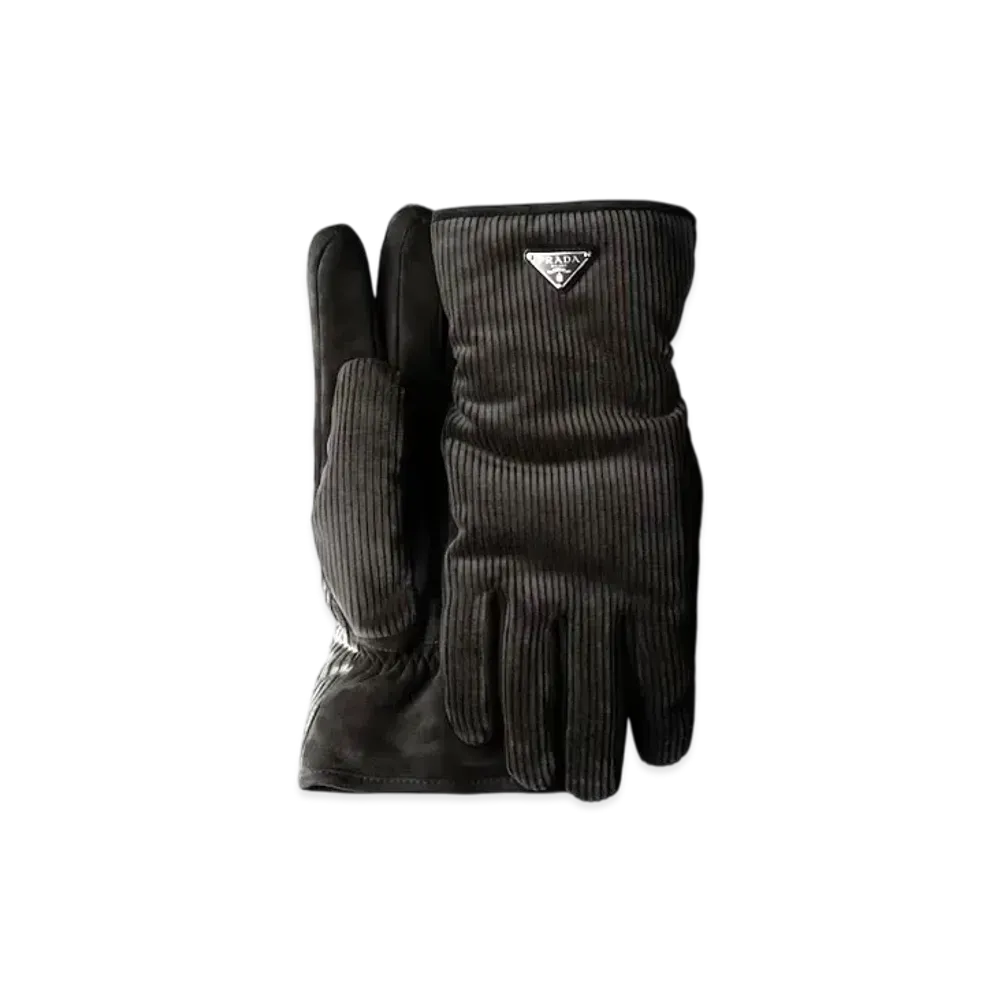 PRADA Corduroy Gloves "Black"