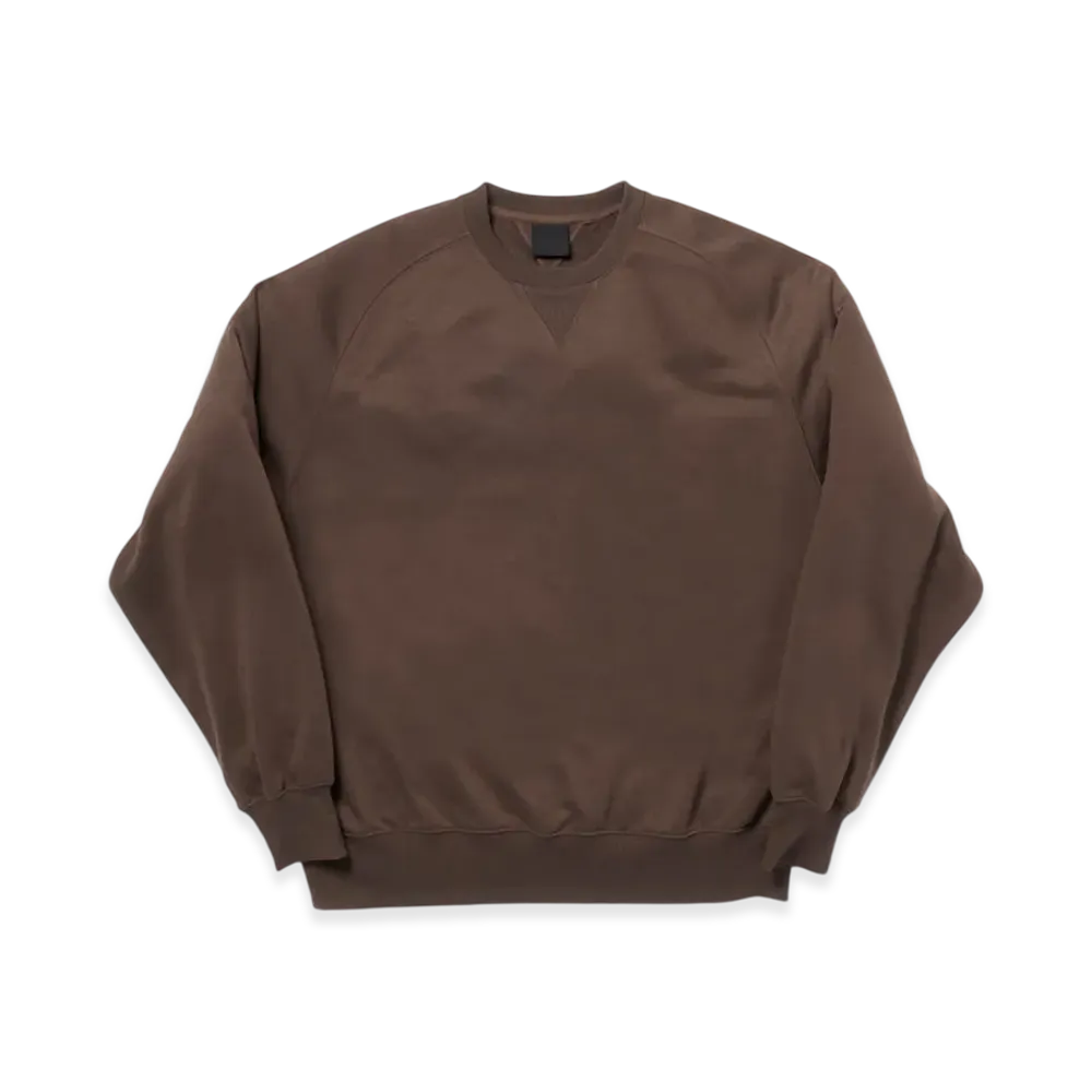 DAIWA PIER39 Women's Tech Sweat Crew Freedom Sleeve "Brown Gray"