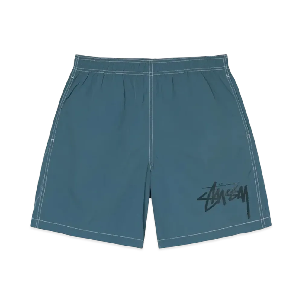Stussy Big Stock Nylon Shorts "Atlantic"