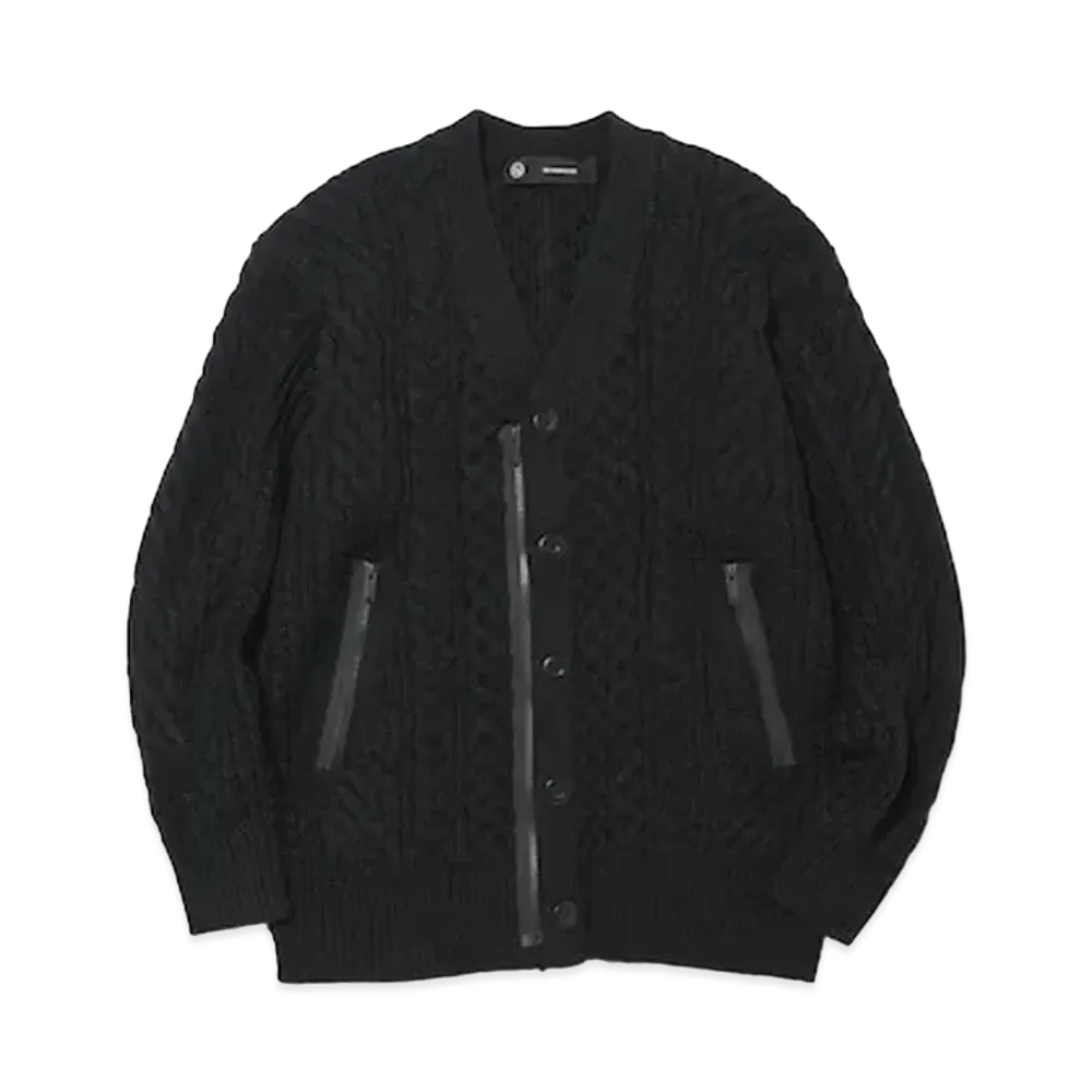GU x UNDERCOVER Cable Cardigan "Black"