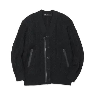 GU x UNDERCOVER Cable Cardigan "Black"