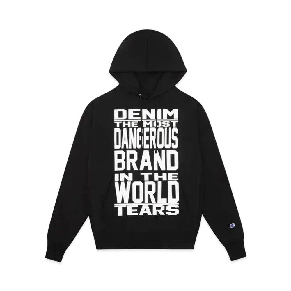 DENIM TEARS x Champion Mission Statement Hoodie "Black"