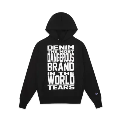 DENIM TEARS x Champion Mission Statement Hoodie "Black"