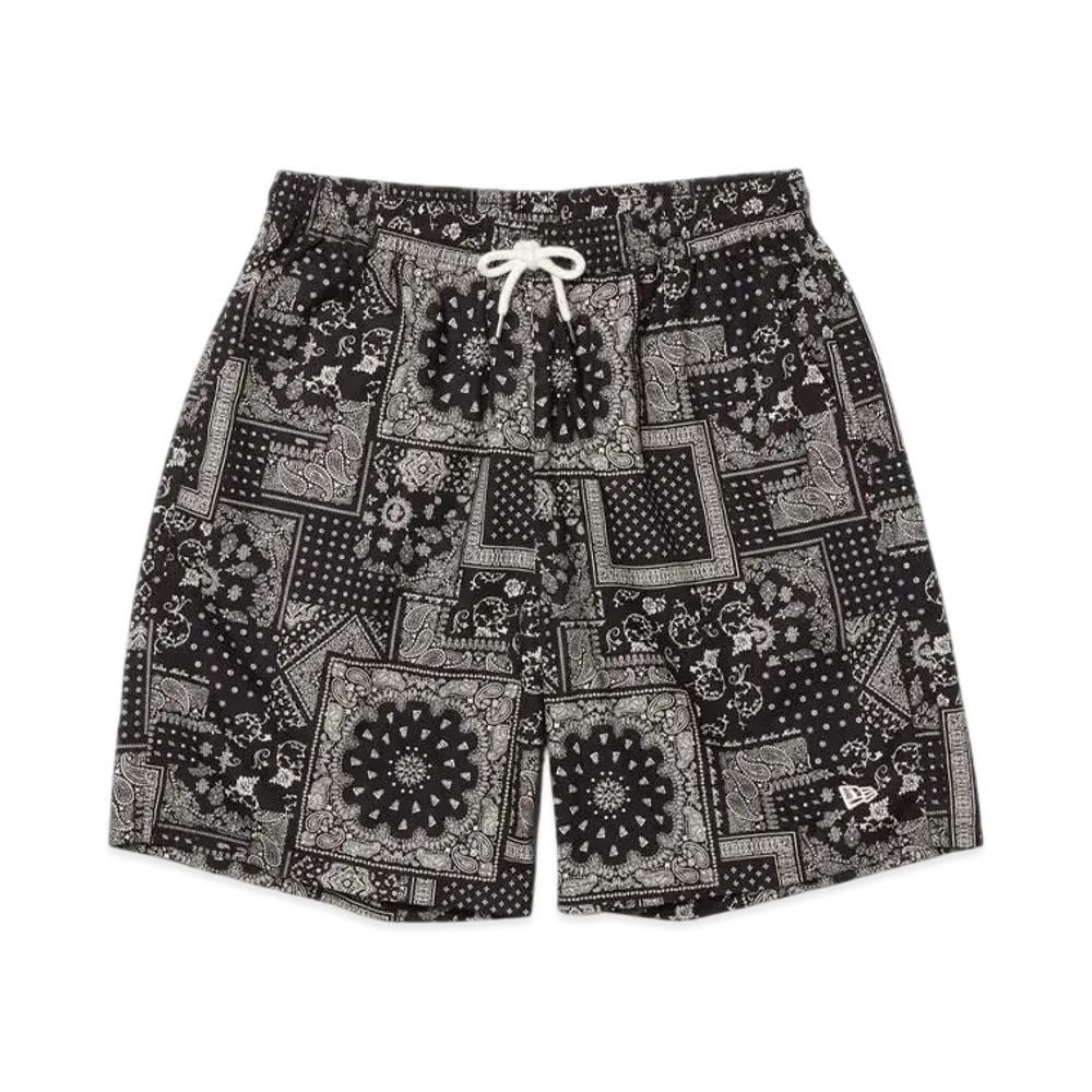 NEW ERA Woven Short Pants Floral Paisley "Black"