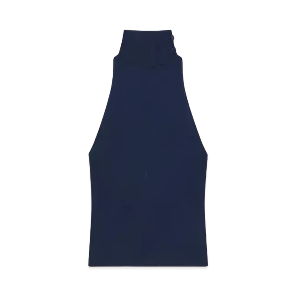 Courreges Sleeveless Scarf Blouse "Navy"