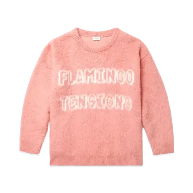 CELINE Artist Baja Sweater In Brushed Cotton "Bright Pink"