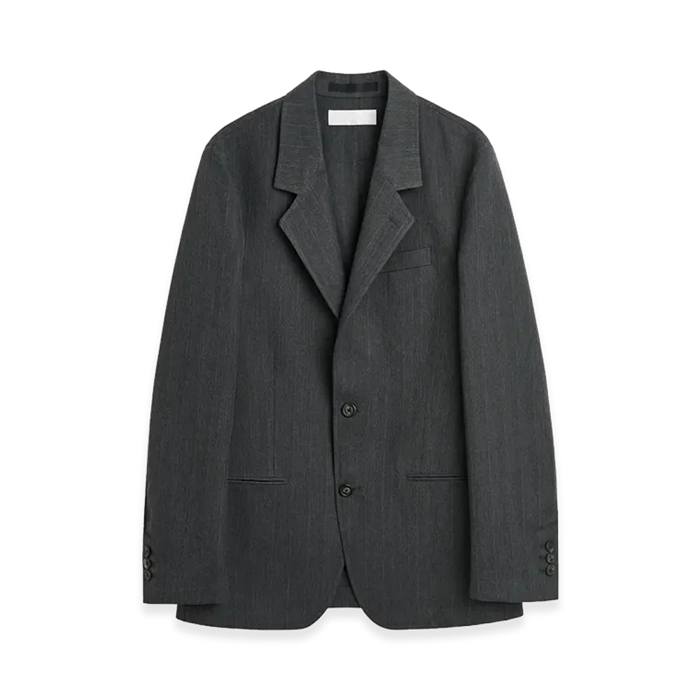 OUR LEGACY Unconstructed Ceremony Blazer "Shark Pinstripe Herringbone"