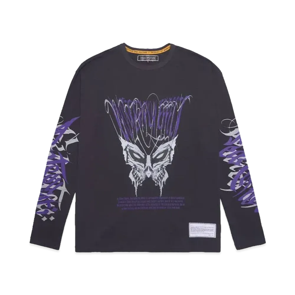 beauty:beast “Butterfly effect” L/S TEE "D.GRY"