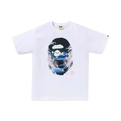 A BATHING APE Sakura Photo Ape Head Tee "White"