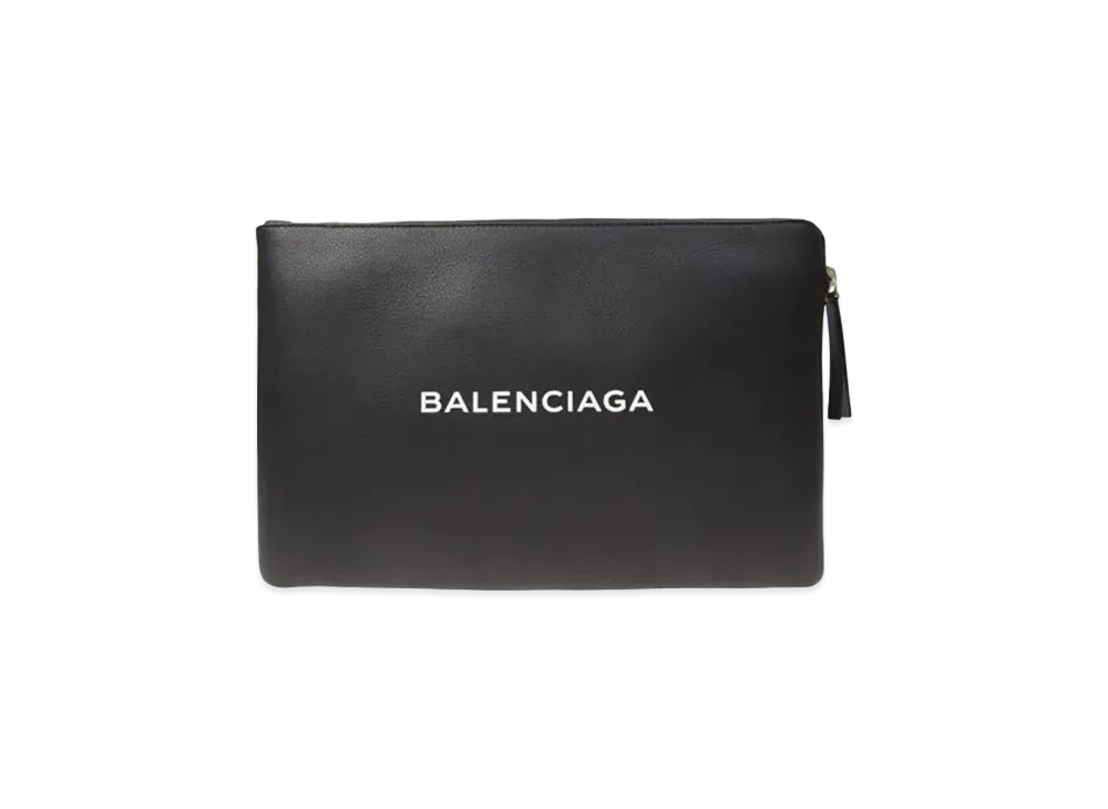 バレンシアガ レザー クラッチ "ブラック" 492467DLQ4N1000