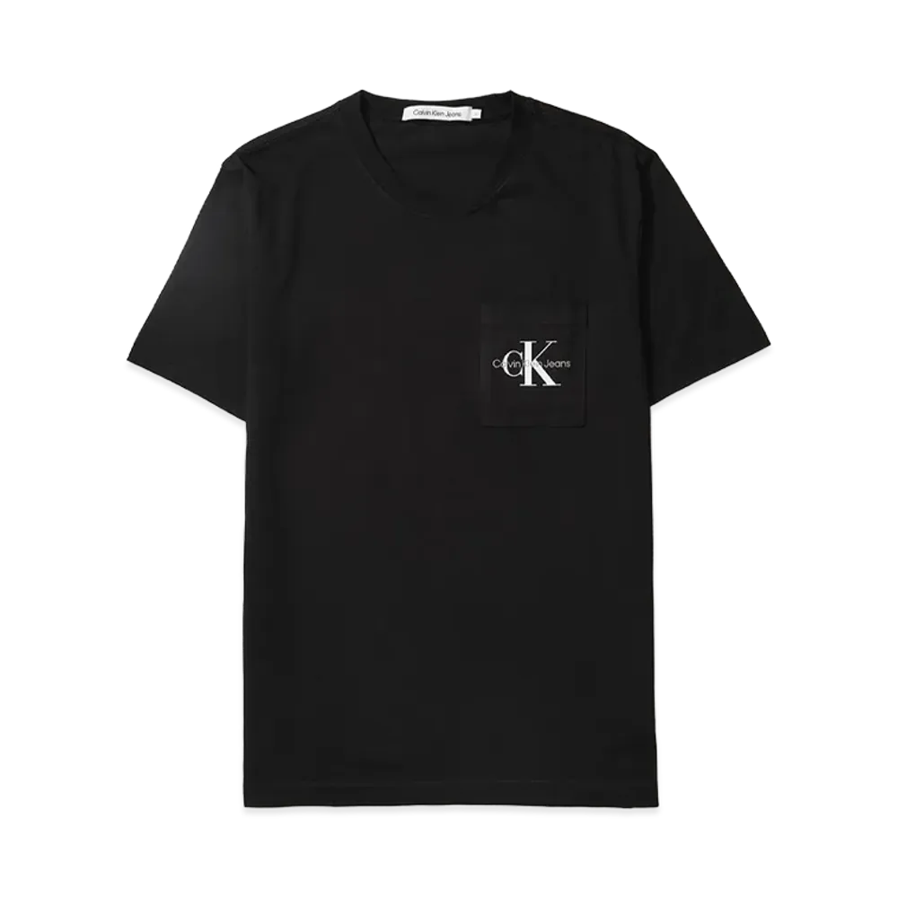Calvin Klein Jeans Core Monogram Logo Pocket Crew Neck T-Shirt "Black"