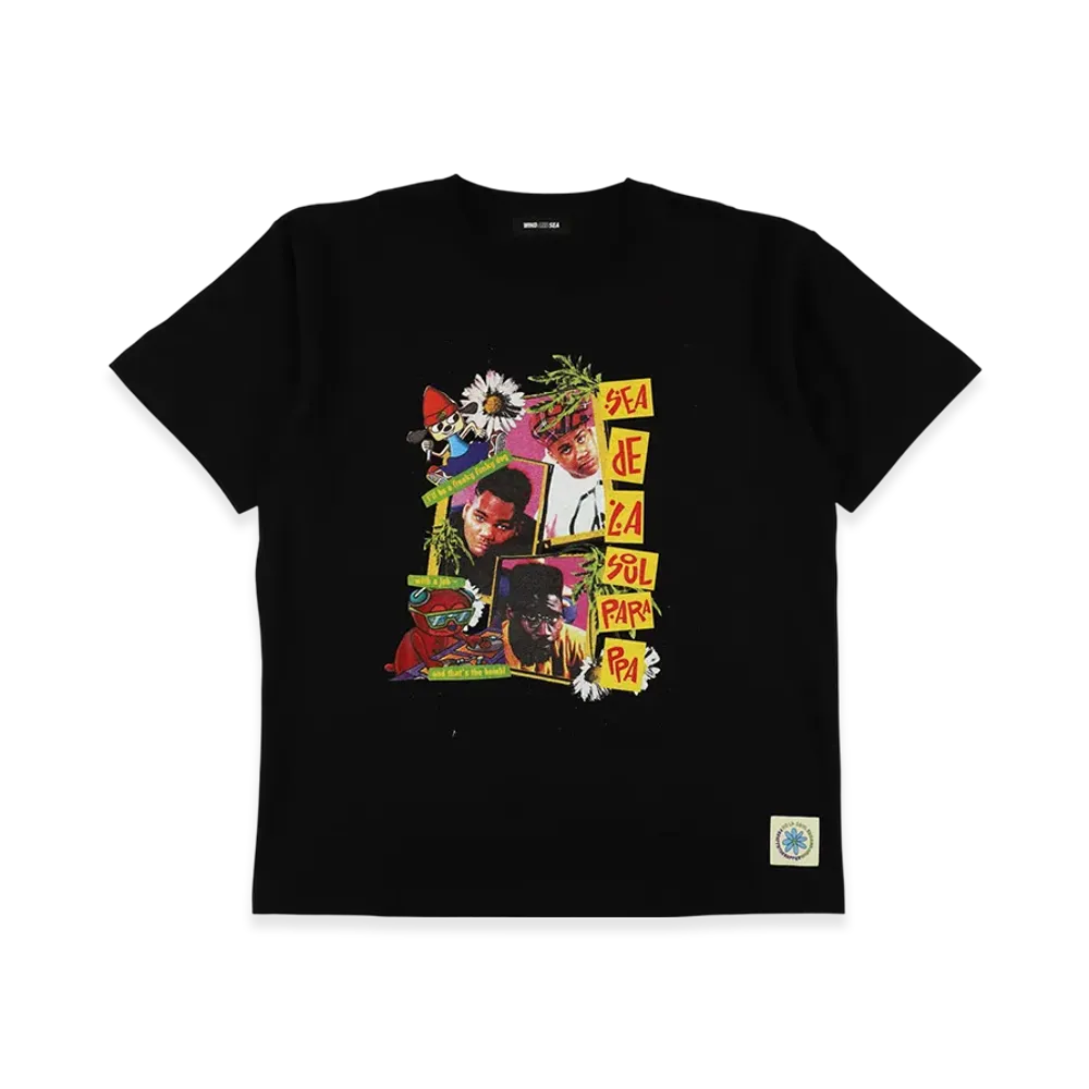 ウィンダンシー x パラッパラッパー x デラソウル S/S Tシャツ "ブラック"