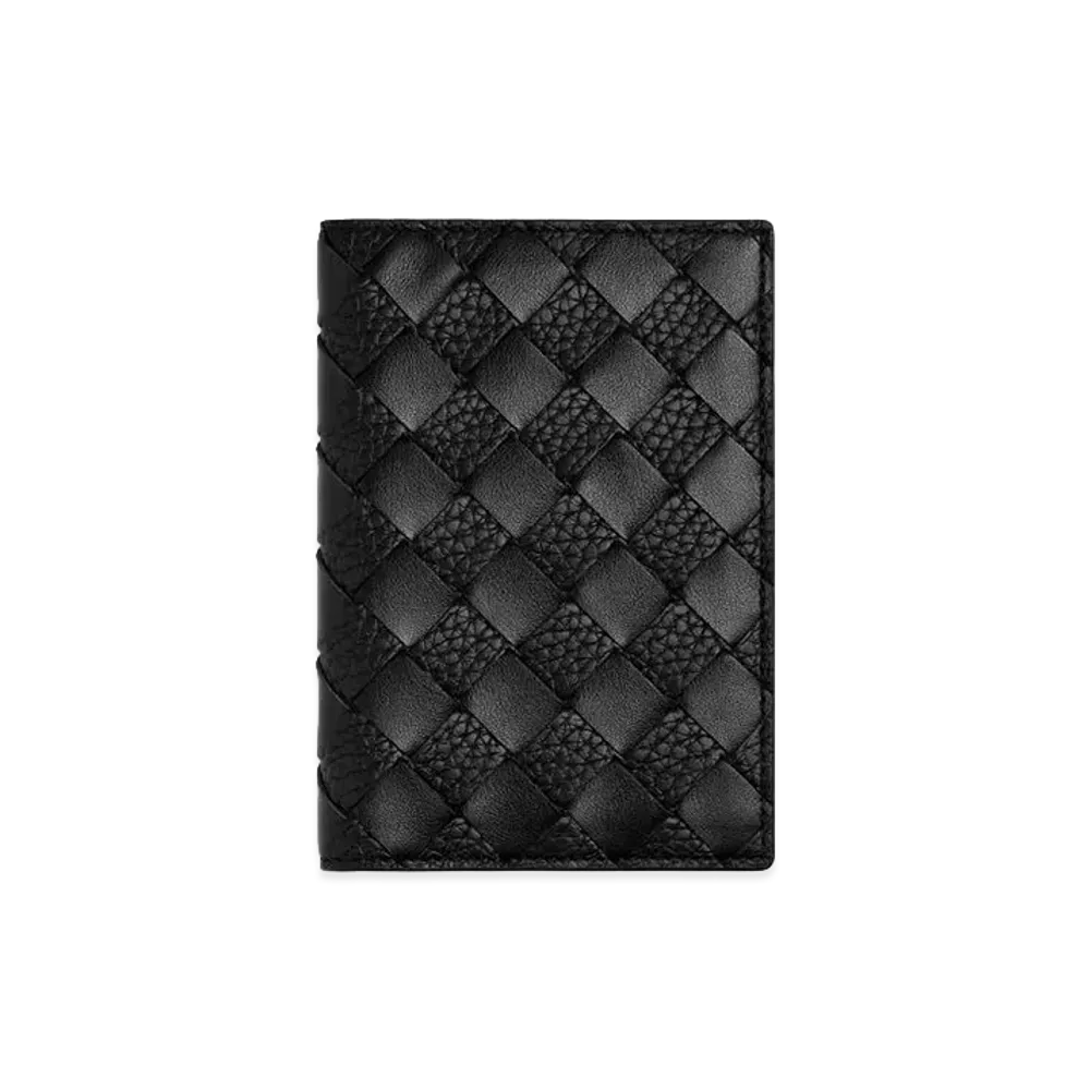Bottega Veneta Intrecciato Passport Case "Black"