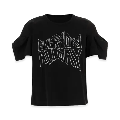 sacai Women's T-Shirt "Black"
