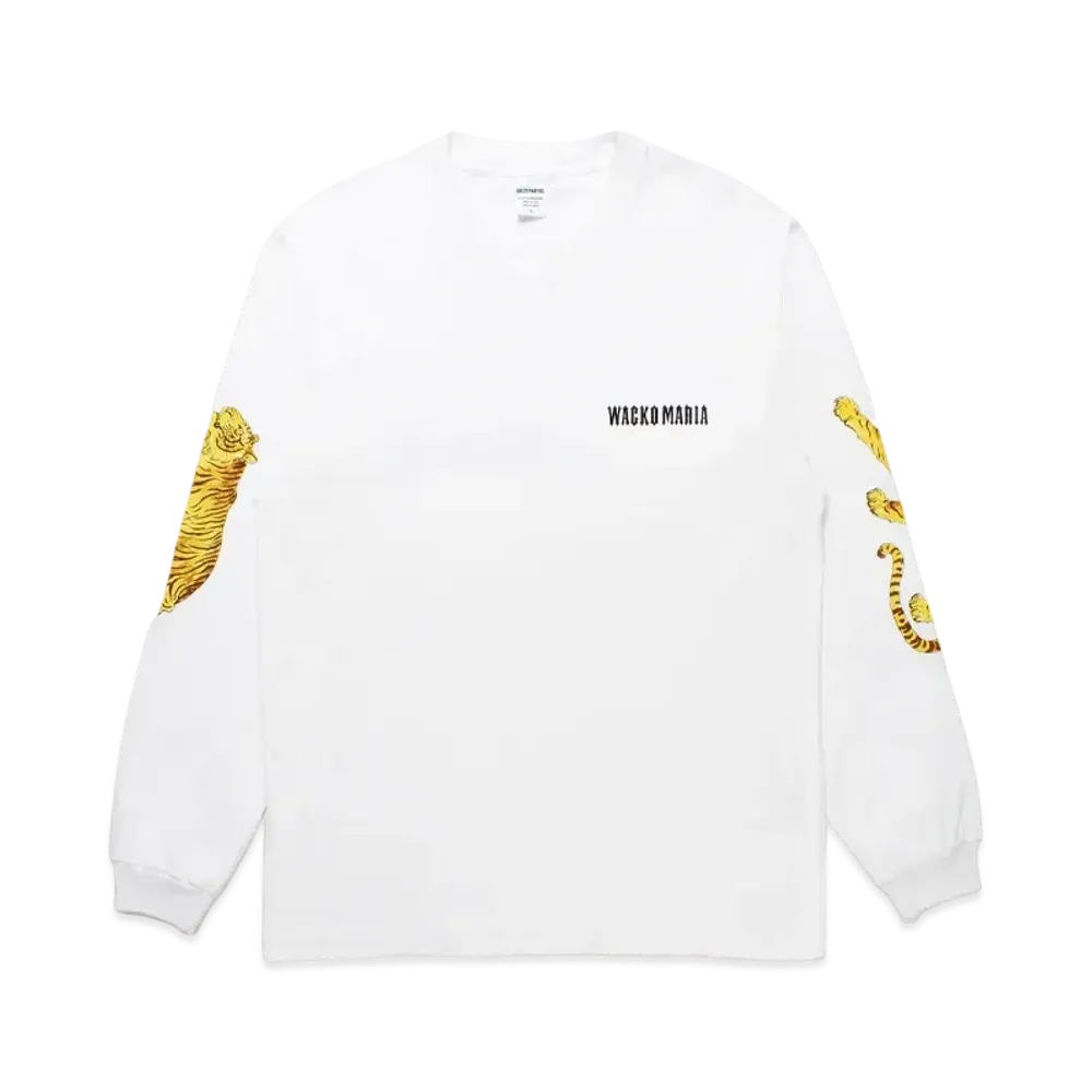 WACKO MARIA x Tim Lehi / Washed Heavy Weight Long Sleeve T-Shirt "White"