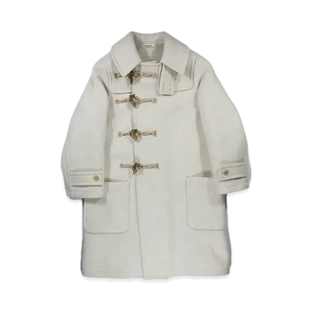 FUMIKA UCHIDA Melton Duffle Coat "Oyster"