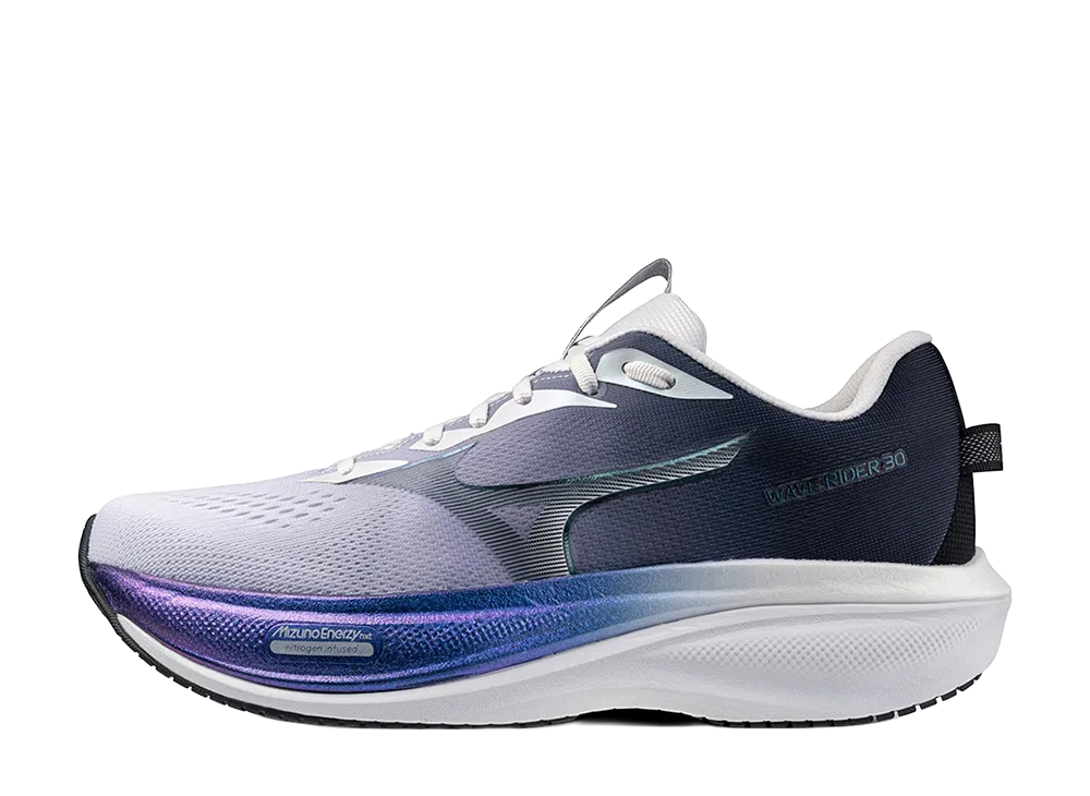 Mizuno Wave Rider 30 "Black/White/Deep Blue"