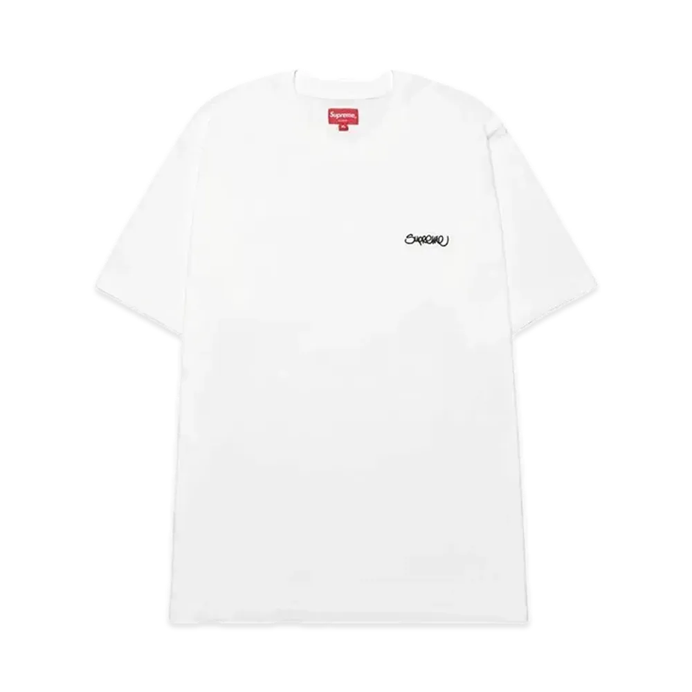 Supreme Washed Handstyle S/S Top "White"