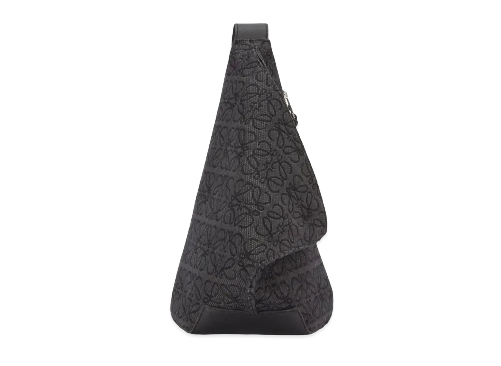 LOEWE Anton Sling In Anagram Jacquard And Calfskin "Anthracite / Black"