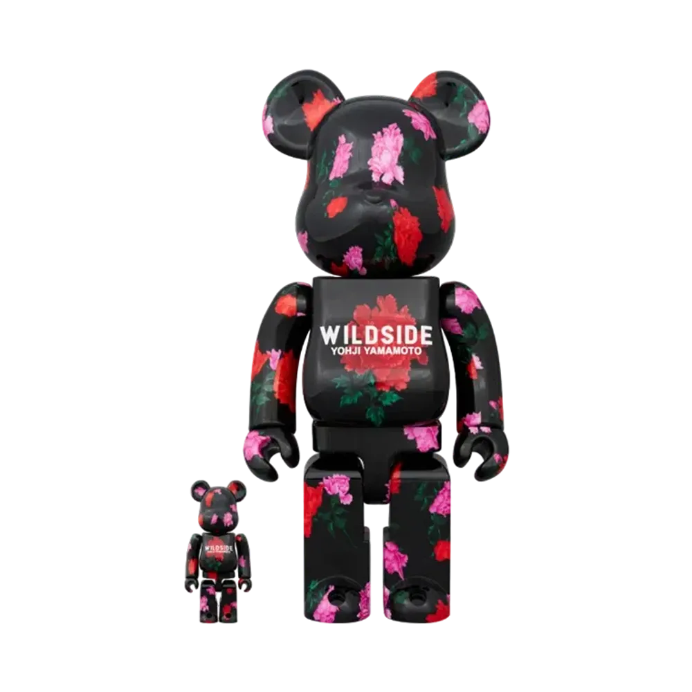 MEDICOM TOY "BEARBRICK" WILDSIDE YOHJI YAMAMOTO Peony 100% & 400%