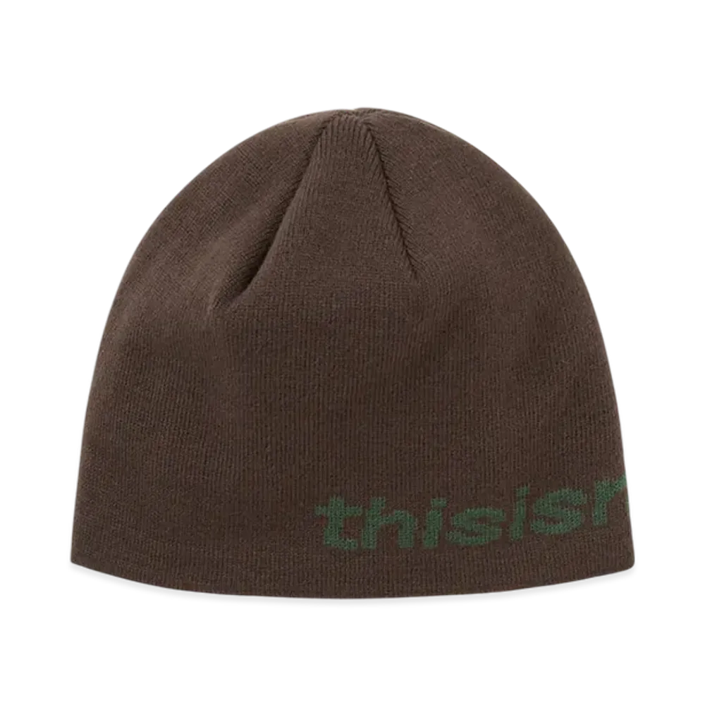 thisisneverthat SP-Logo No Cuff Beanie "Brown"