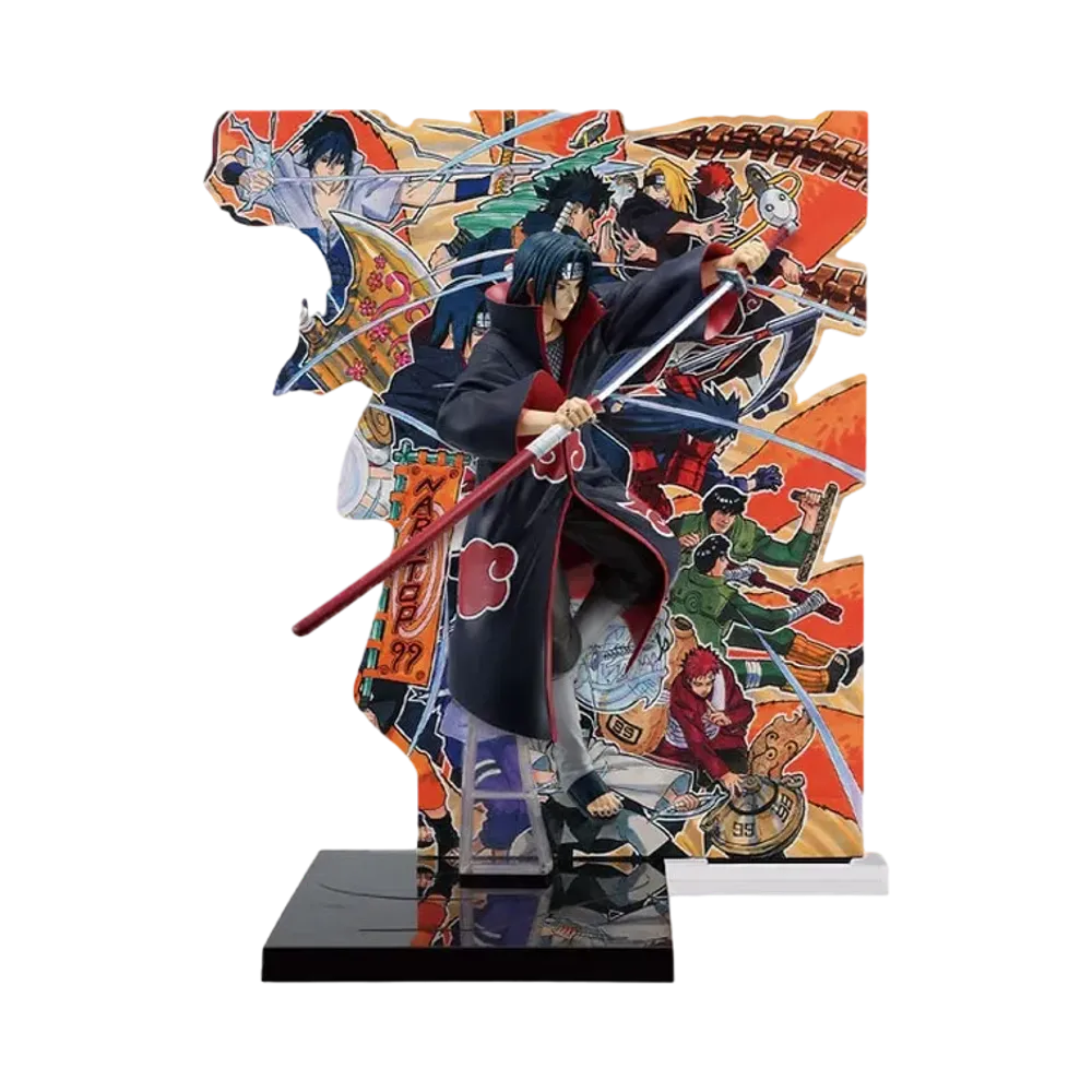 Ichiban-Kuji Itachi Uchiha Figure (NARUTOP99 Memorial Illustration Background Panel Drawn by Masashi Kishimoto) NARUTOP99 -Gorgeous Shinobi Emaki-