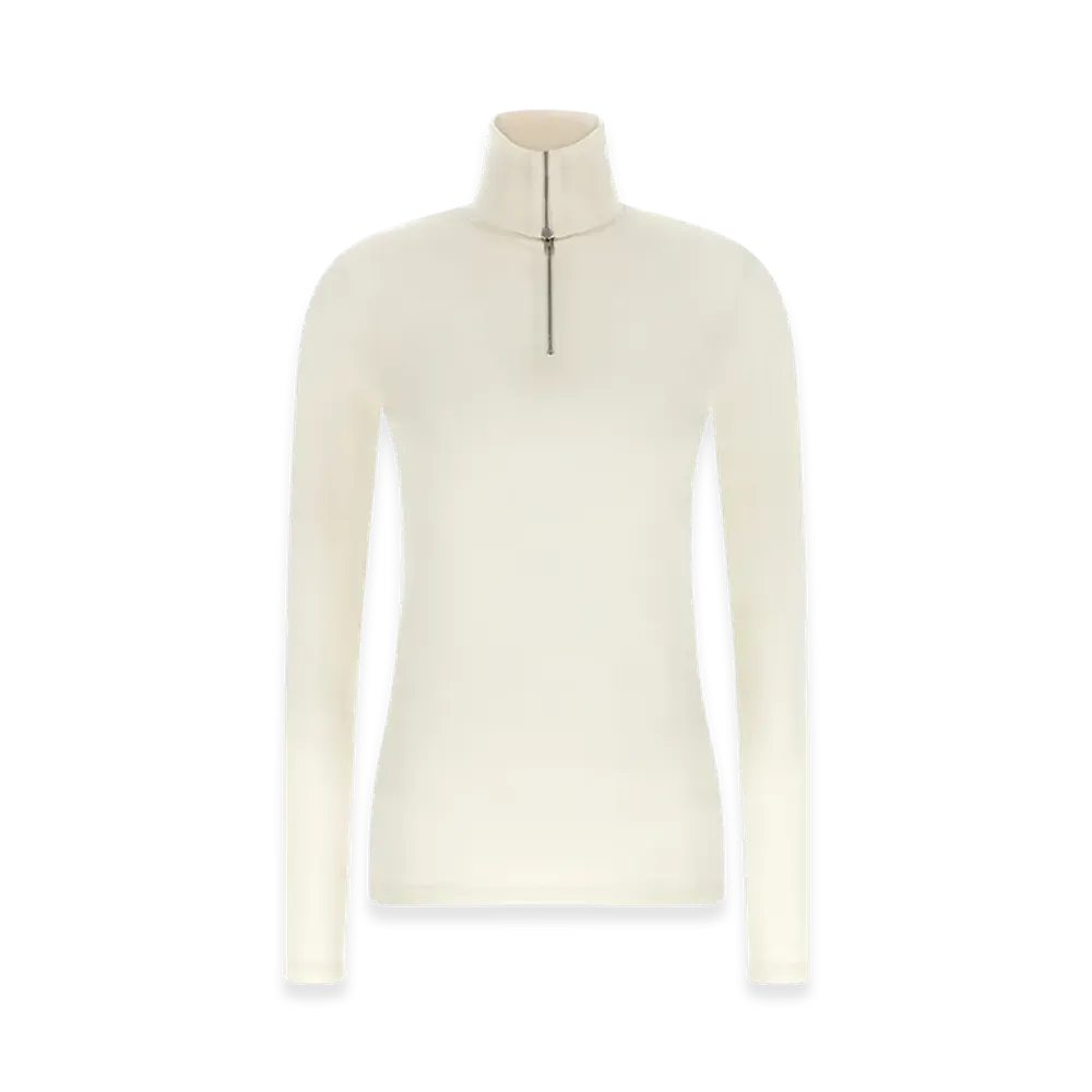 Jil Sander Women's Half-Zip Sweater "White"