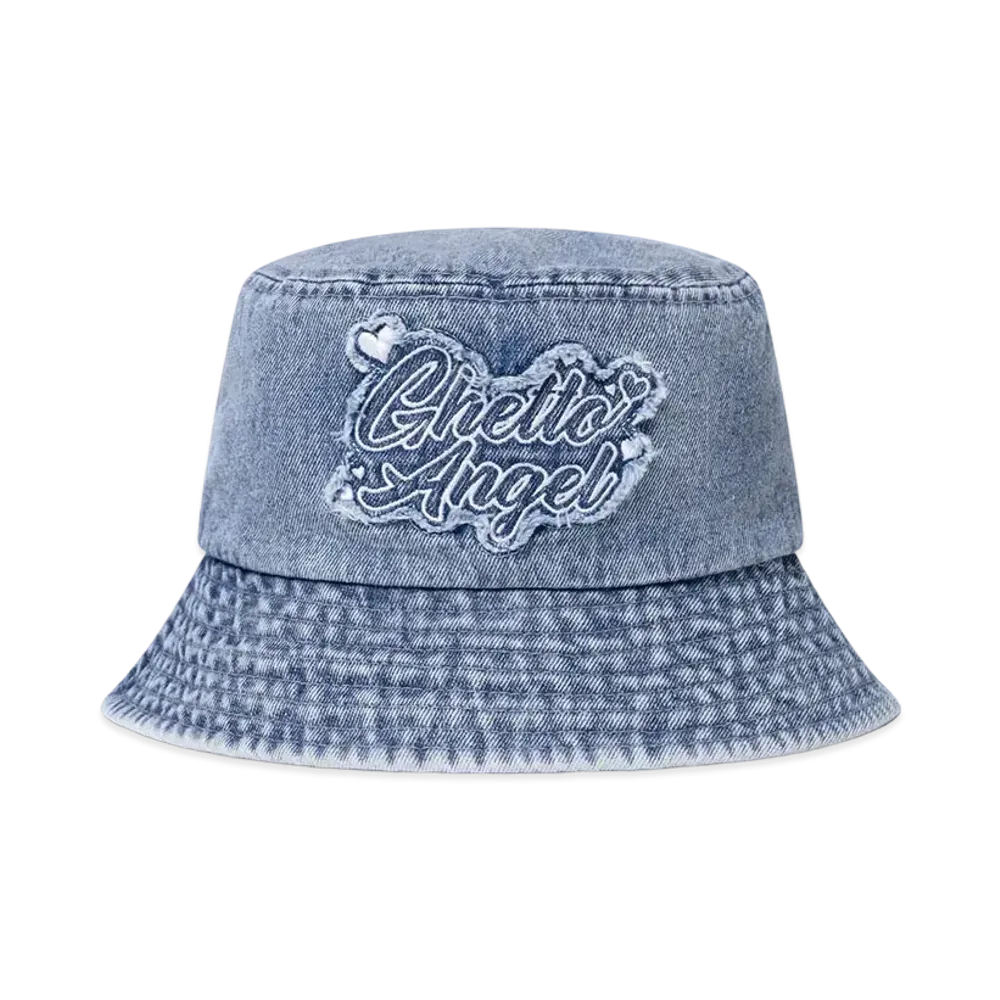 BlackEyePatch Ghetto Angel Denim Bucket Hat "Indigo"