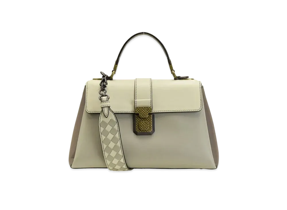 Bottega Veneta Lambskin Hand Bag "Grey/Silver"