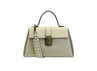 Bottega Veneta Lambskin Hand Bag "Grey/Silver"