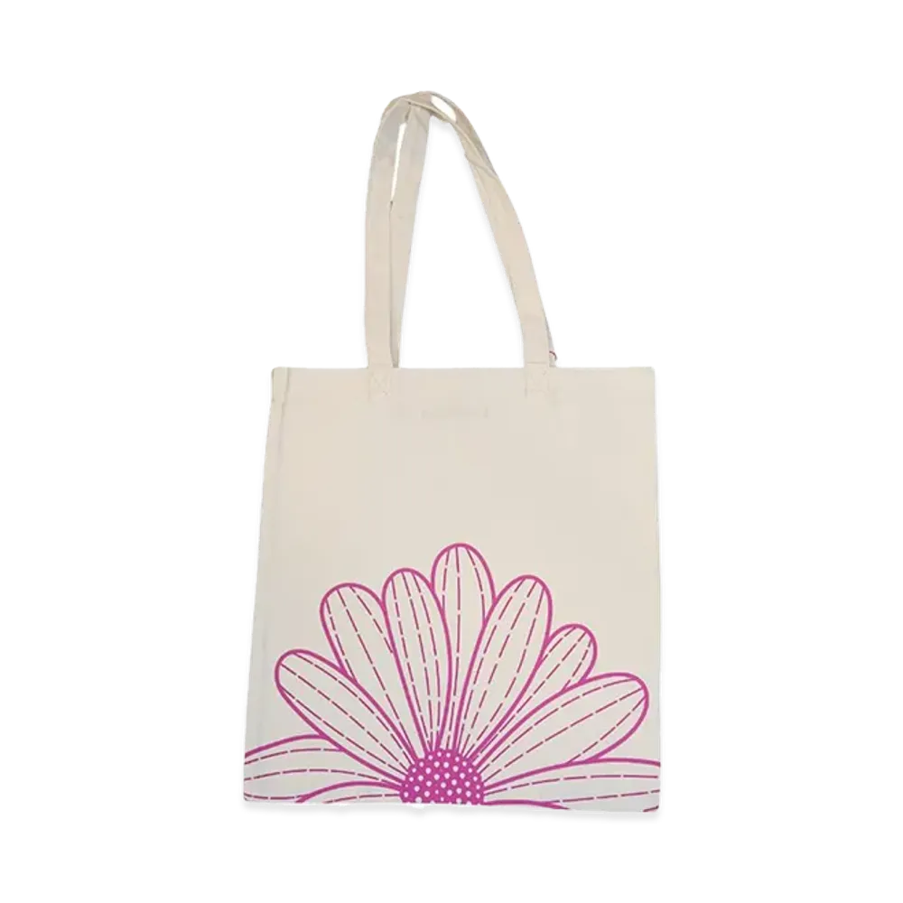 Mardi Mercredi Canvas Bag Flower Du Mardi "Cream Deeppink"