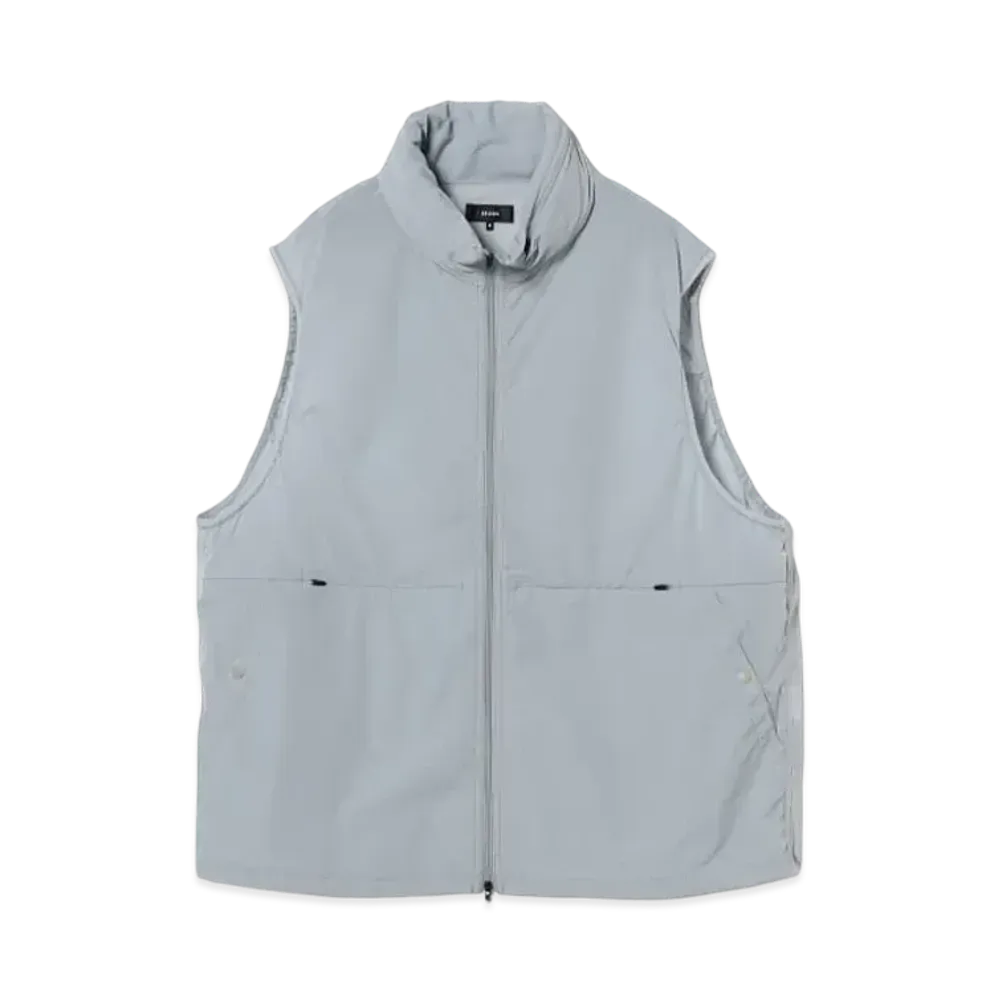 BEAMS Water Repellent Lightweight Hooded Vest "Gray"