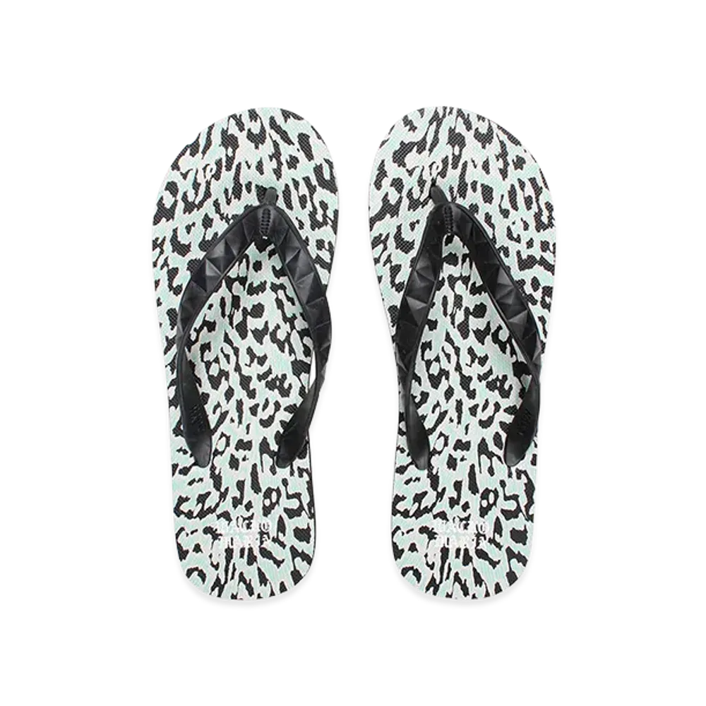 WACKO MARIA x Hayn Leopard Beach Sandals "Ivory"