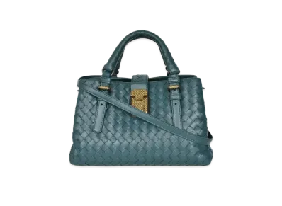 Bottega Veneta Lambskin Hand Bag "Dark Green"