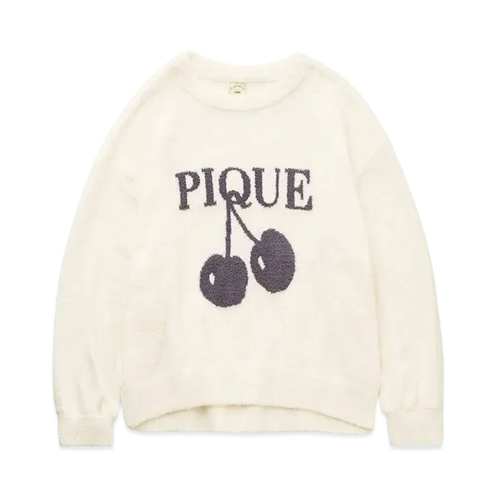 GELATO PIQUE Baby Moco Cherry Jacquard Pullover "Off White"