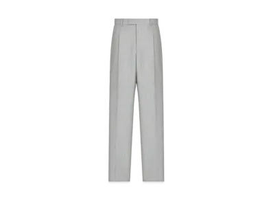 Dior Tailored Loose-Fit Pants Wool and Mohair with Stripes "Gray"