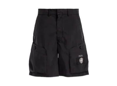 Dior x Stone Island Bermuda Short Pant Cotton Blend Satin "Black"