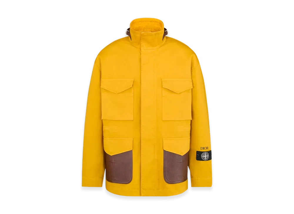 Dior x Stone Island Cotton-Blend Satin Jacket "Yellow"