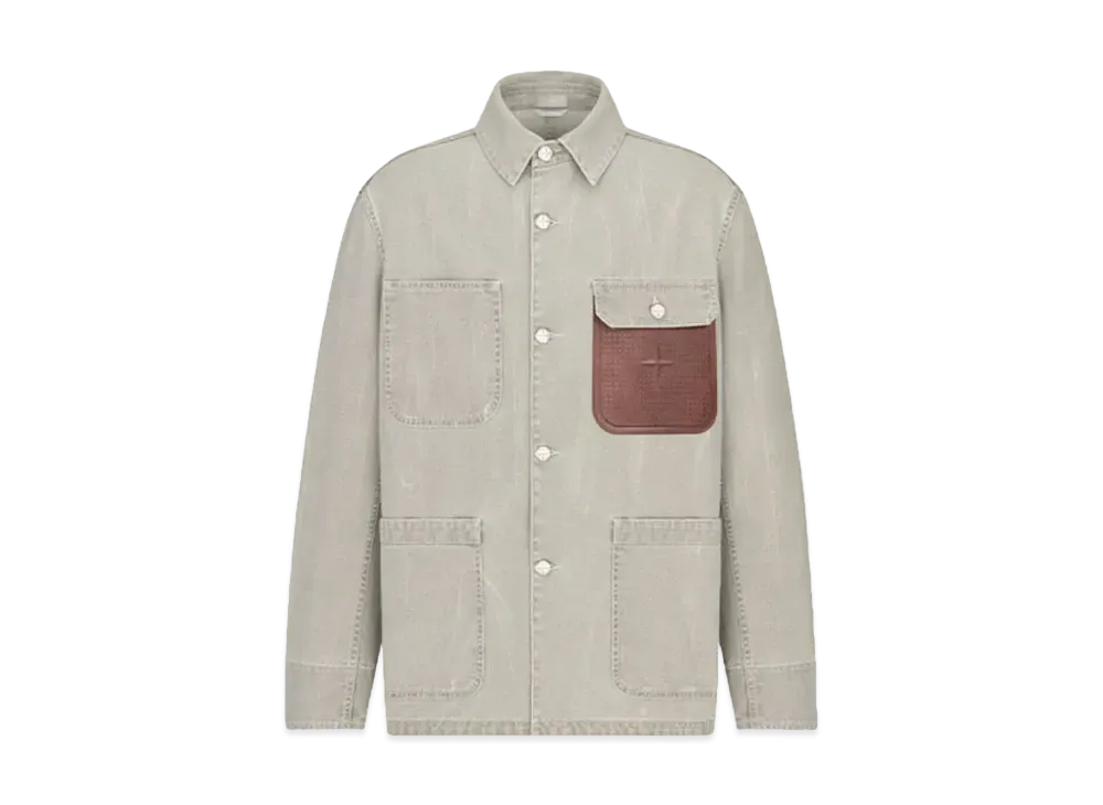 Dior x Stone Island Long Jacket Cotton Canvas "Gray"