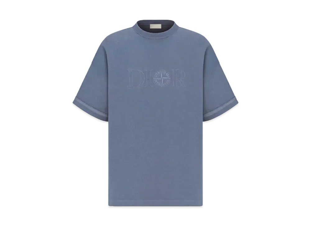 Dior x Stone Island T-shirt Cotton Jersey "Blue"